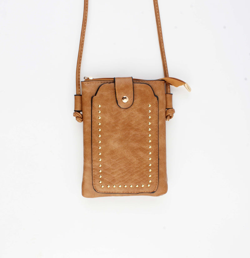 Crossbody tas cognac